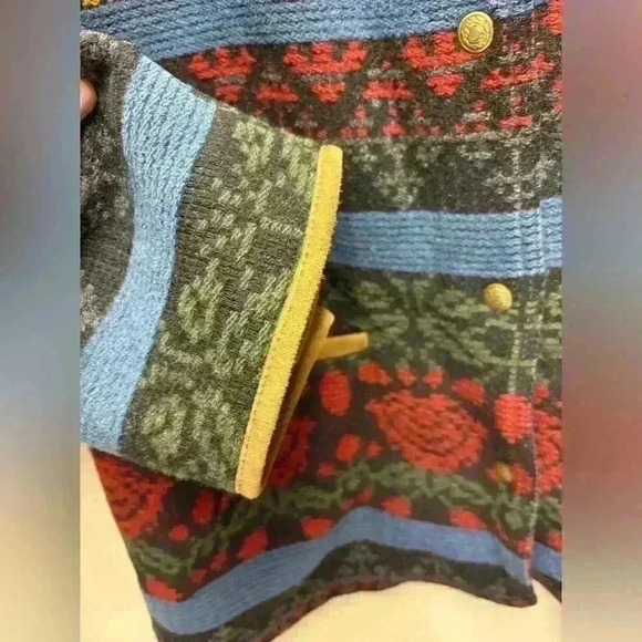 Woolrich Vintage Blanket Floral Native Print Jacket Coat Medium fits like Large - Picture 7 of 16